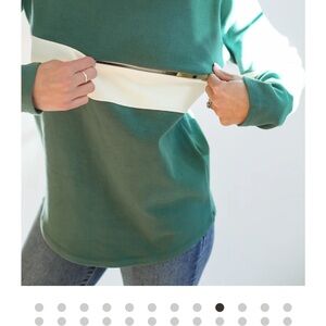 MoveMama Varsity Dual Zip Breastfeeding Crewneck sweatshirt